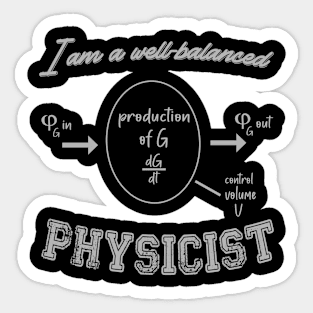 A Well-balanced Physicist Sticker